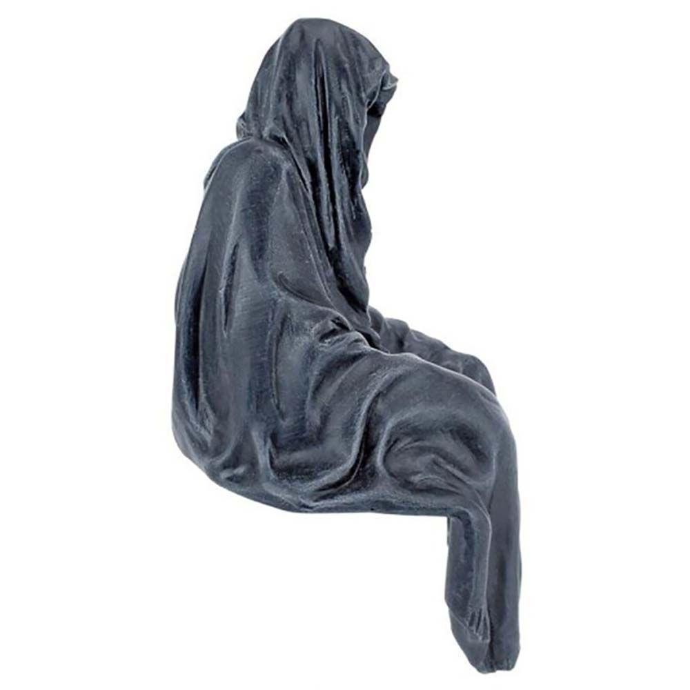 [Elegan] Patung Grim Reaper Hitam Resin Kerajinan Gamis Hitam Nightcrawler Hantu Dekorasi Rumah Ornamen Patung