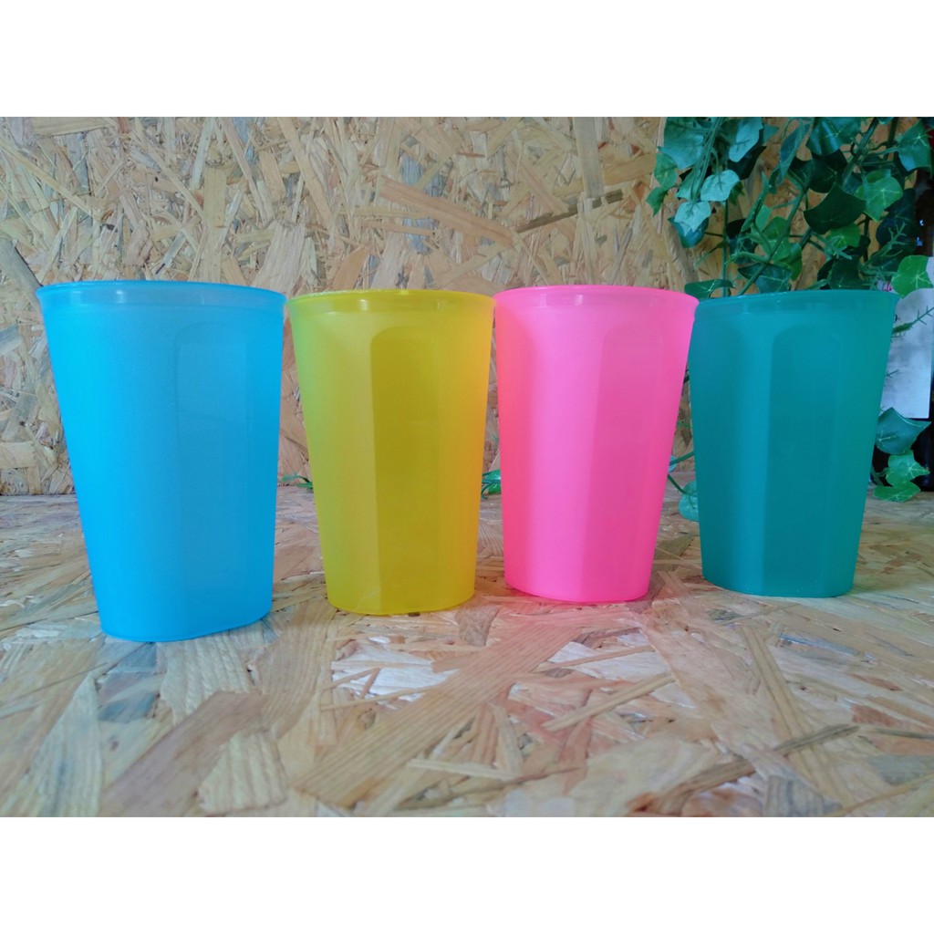 GELAS PLASTIK GELAS CANTIK WARNA WARNI MURAH LUSINAN