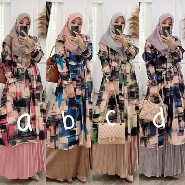 PAKAIAN WANITA TUNIK STYLE KEKINIAN BARU / calya tunik (HANYA TUNIK) BY DLOVERA