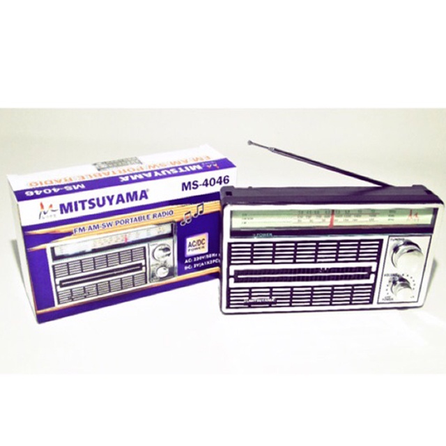 NEW!! Radio Clasik / Radio Jadul MITSUYAMA / Radio Portable MS 4030BT seri 4046 / AC-DC Power