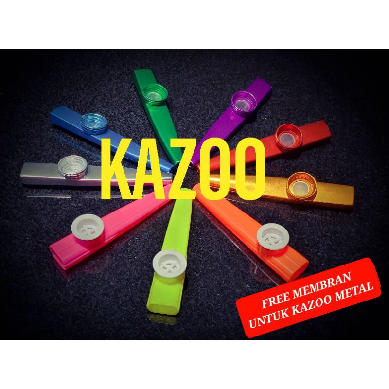 KAZOO ALAT MUSIK TIUP bahan metal dan plastik