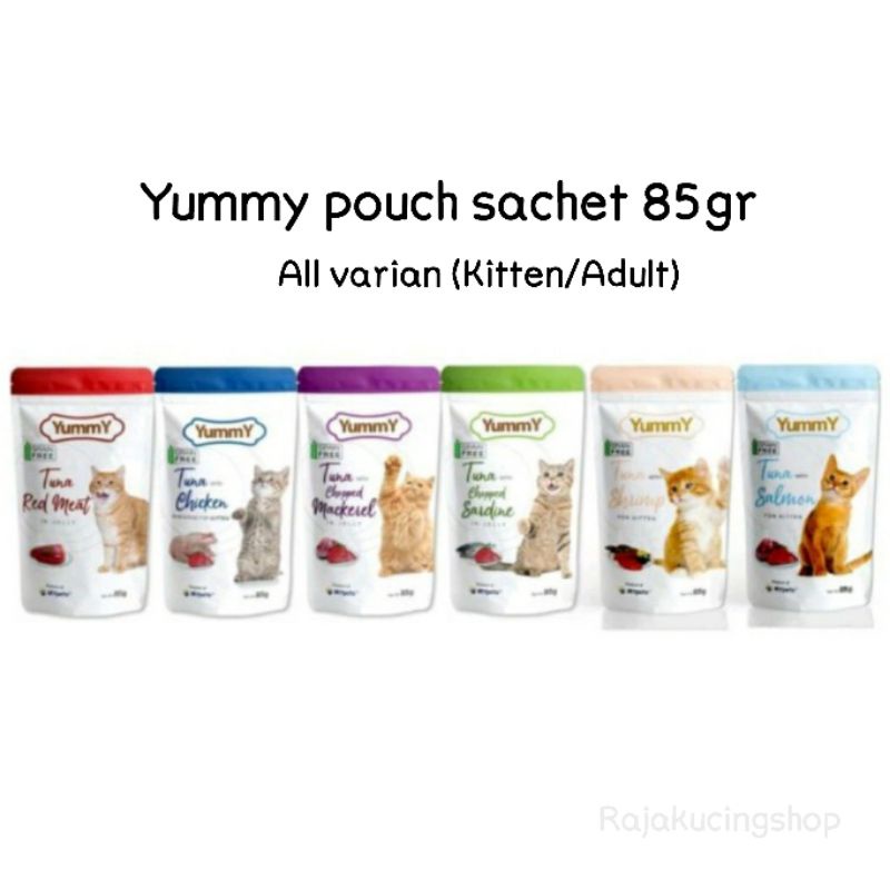 Yummy pouch sachet 85gr All varian Kitten/Adult