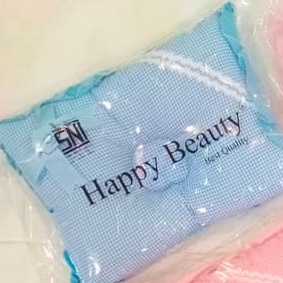 Bantal Peang kotak / oval renda katun Happy Beauty