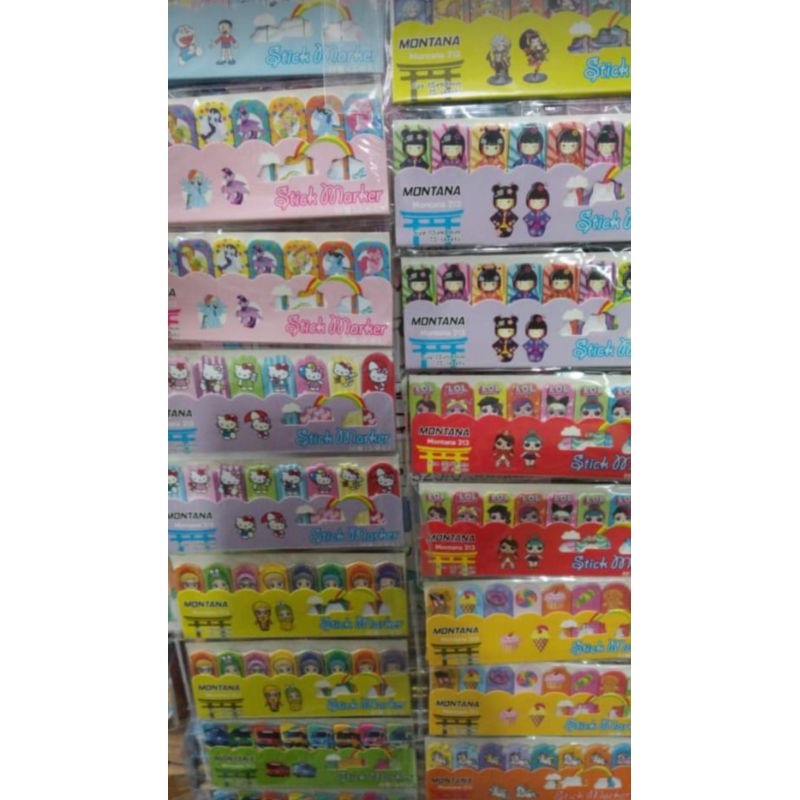 

Pembatas Buku Bahan Kertas / Pembatas Montana / Post It / Sticky Note