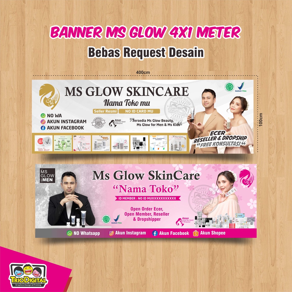 SPANDUK BANNER MSGLOW 4X1METER | BALIHO