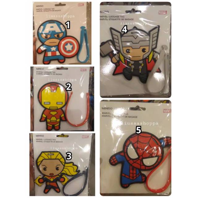 Luggage Tag Miniso - Marvel Luggage Tag