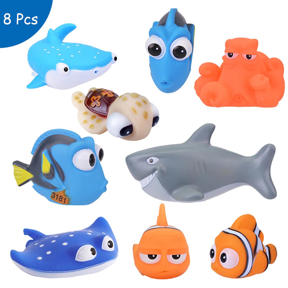 Gratis Ongkir Baby Bath Toys Finding Nemo Dory Float Spray Water Squeeze Toys Soft Rubber Shopee Indonesia