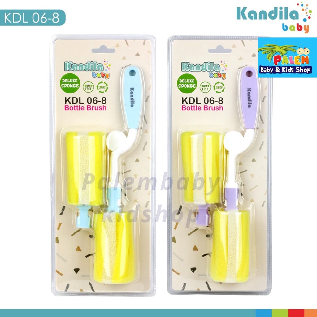 Kandila KDL06-8 Rotary Soft Bottle Brush Sikat botol free 1pcs refill