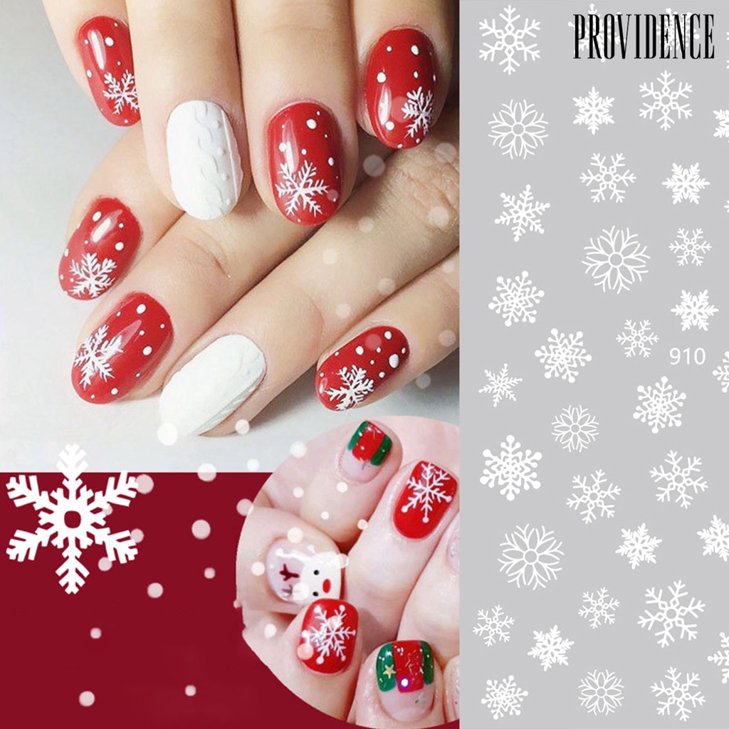 Providence Nail Sticker Christmas Patterns Non-Fading Ultra Thin Christmas Snowflakes Nail Foil Stickers for Female