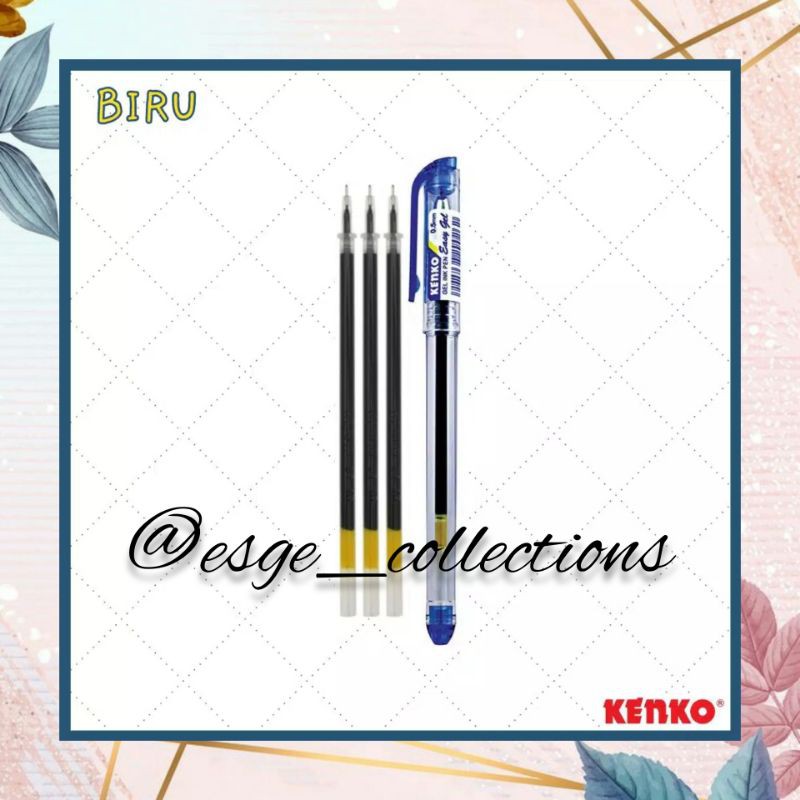 

KENKO GEL PEN REFILL / ISI ULANG TINTA GEL PEN Easy Gel / KE SERIES BLUE ISI ULANG TINTA PEN KENKO