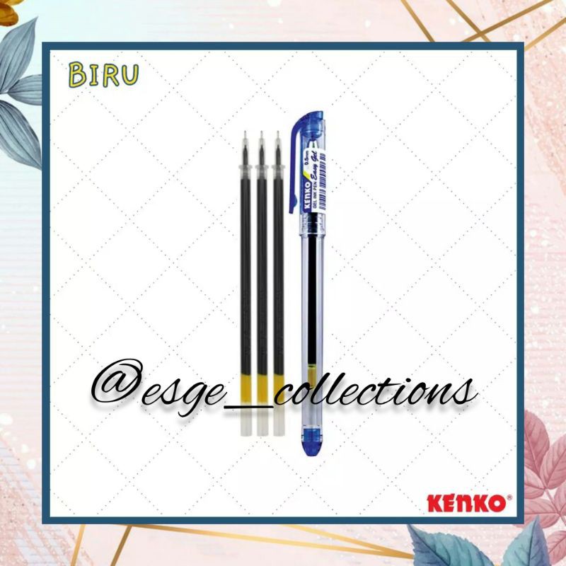 KENKO GEL PEN REFILL / ISI ULANG TINTA GEL PEN Easy Gel / KE SERIES BLUE ISI ULANG TINTA PEN KENKO