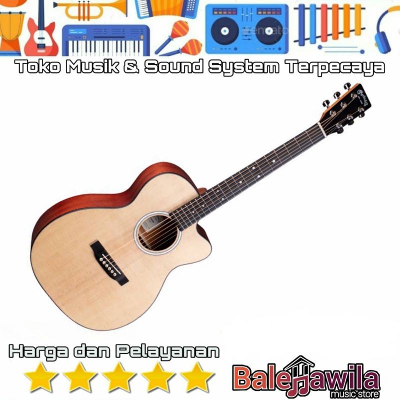 Gitar Akustik Martin&amp;co Gitar Martin JR10E-01 JR10E 01 Original