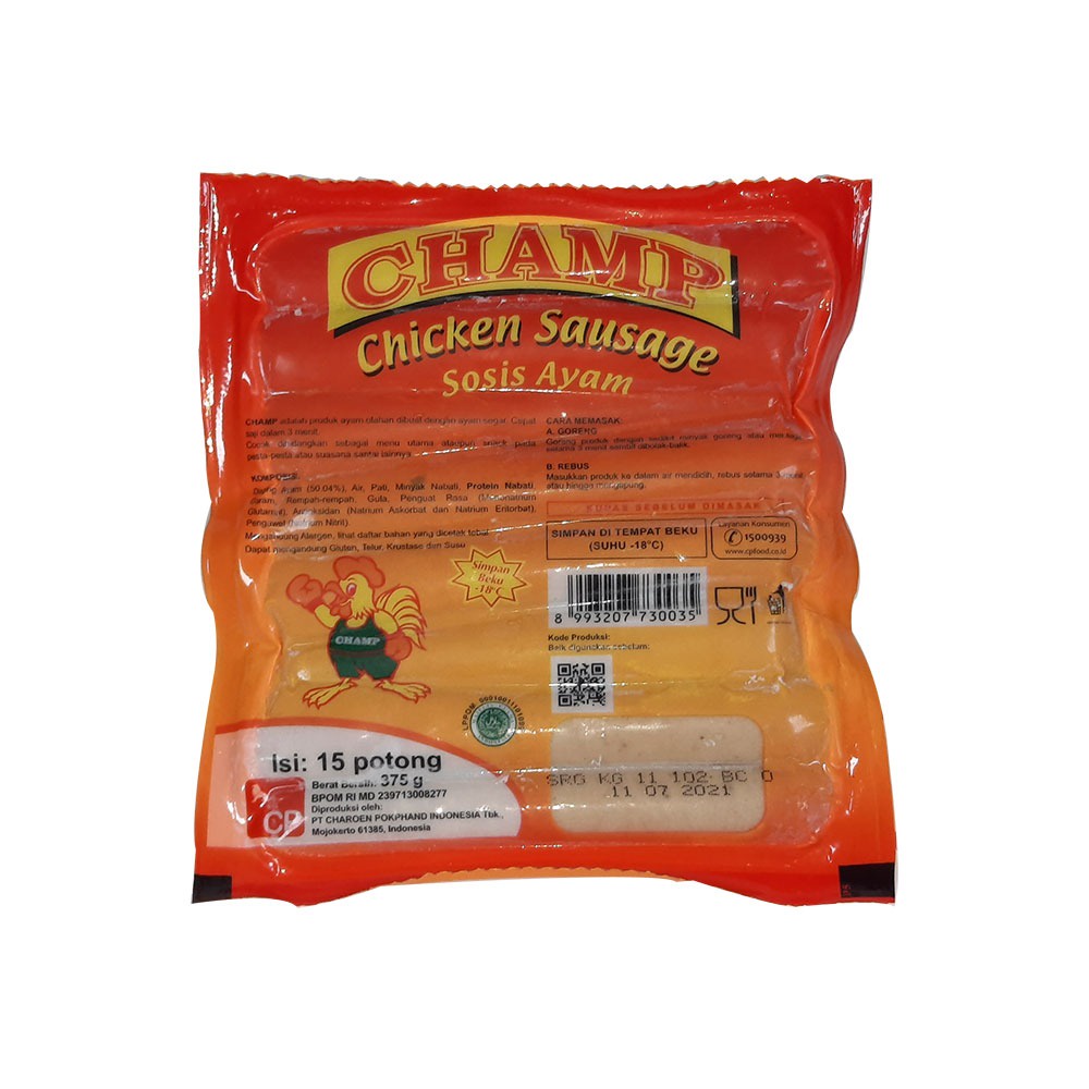 Champ Sosis Ayam / Chicken Sausage - isi 15pcs