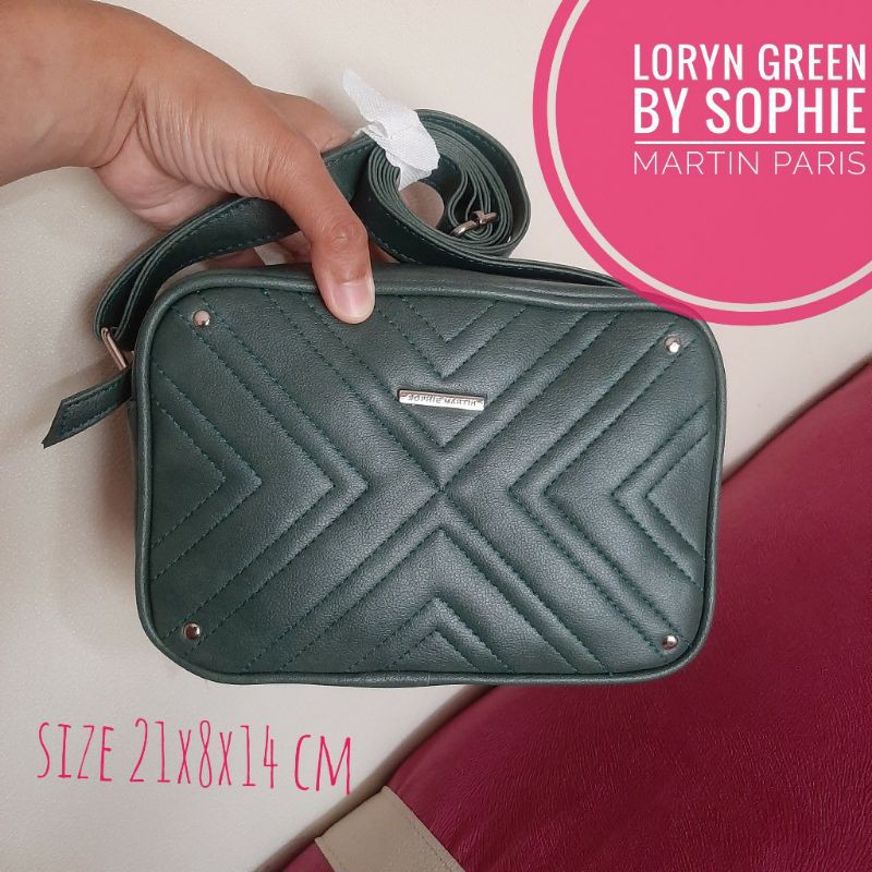 TAS SOPHIE MARTIN LORYN GREEN SOPHIE PARIS SELEMPANG WANITA KULIT HIJAU PROMO
