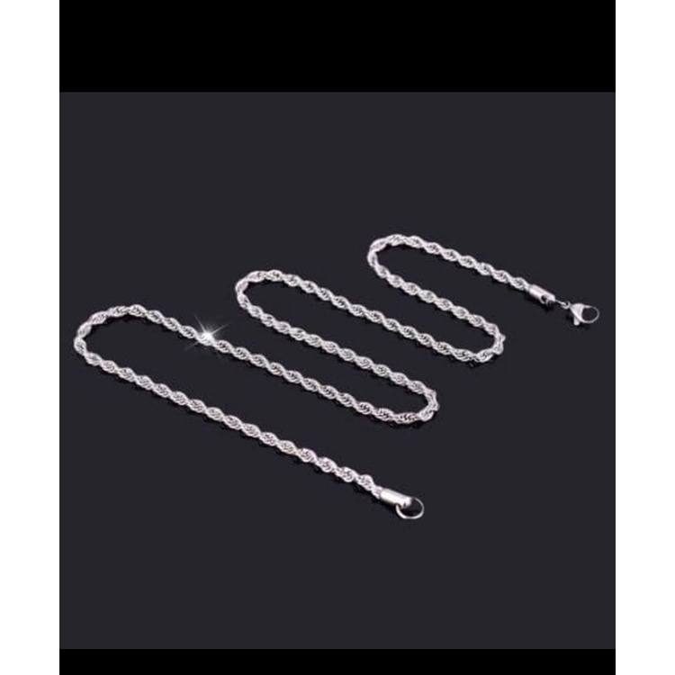 Kalung Rantai Pria Wanita Anti Karat - Kalung Rantai Titanium 316L TAMBANG