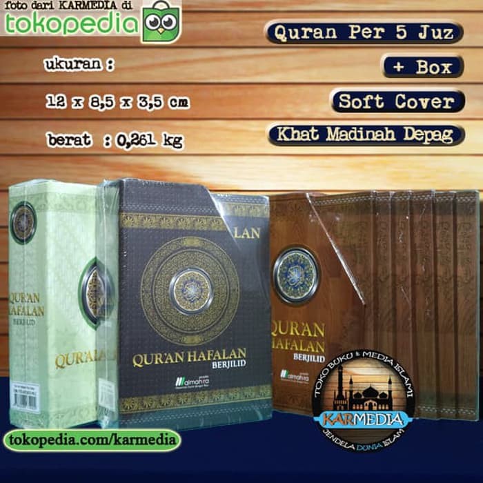Al Quran Hafalan Per 5 Juz Berjilid 6 Kecil Box - Almahira - Karmedia