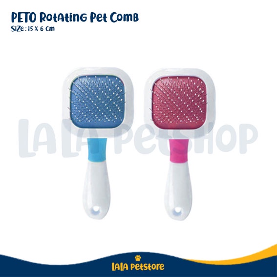 Sisir Bulu Anjing Kucing PETO Rotating Pet Comb ukuran Small