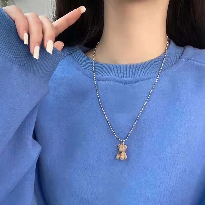 IFYOU [ Cute Pendant Necklace Sweater Chain Necklaces ][ Elegant Clavicle Necklace ]