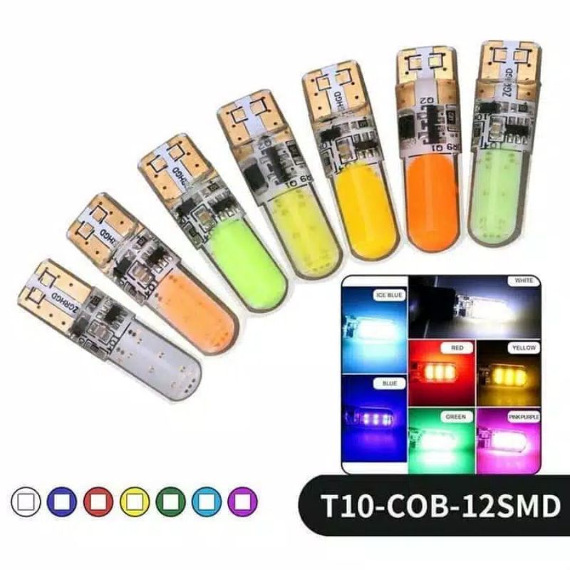 Lampu LED T10 Jelly Sein/Senja 12v Harga 1/biji Mode Diam Tanpa Kemasan-3