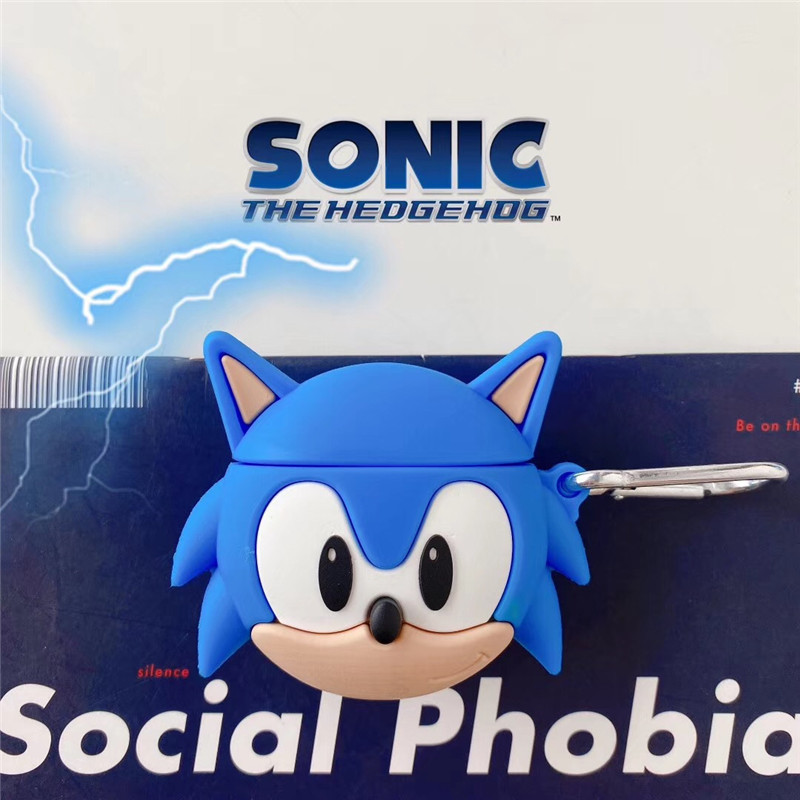 Kreatif Lucu Kartun Sonic the Hedgehog Desain Lembut Silikon Earphone Case Untuk Apple AirPods Pro Untuk Airpods2 1 Perlindungan Anti Jatuh Nirkabel Bluetooth Headset Cover Untuk AirPods