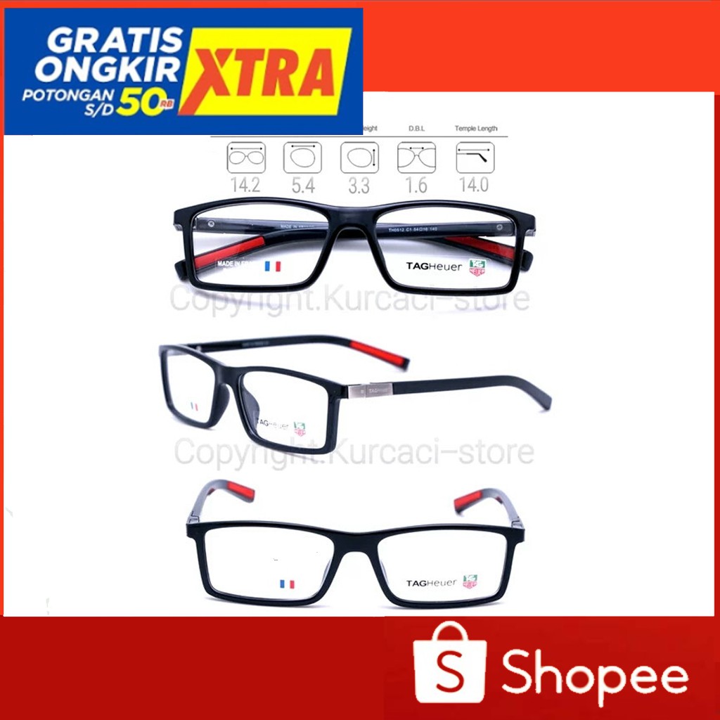 Kacamata Frame Pria Tag Heuer 0512 URBAN Premium