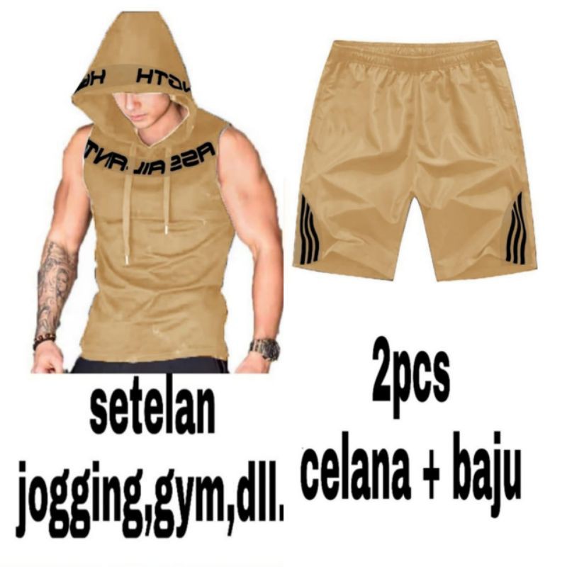 STELAN JOGGING / SET PRIA ASSA/BAJU SETELAN COWOK / BAJU SET GYM PRIA / SET OLAHRAGA /STELAN PRIA]