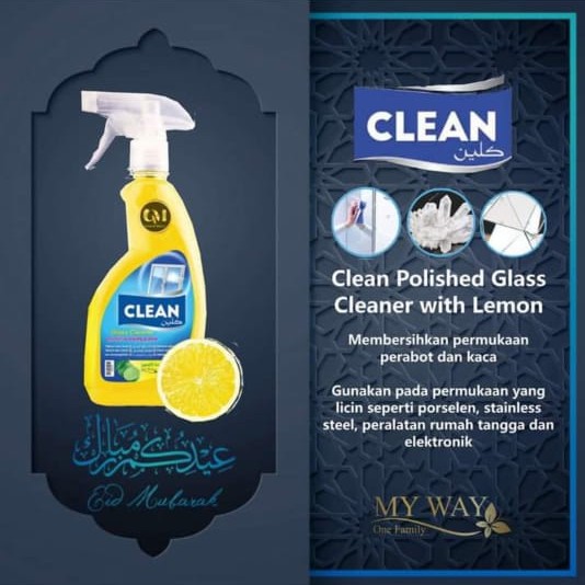 Clean Polished Glass Cleaner MY WAY / Pembersih kaca Murah Kinclong
