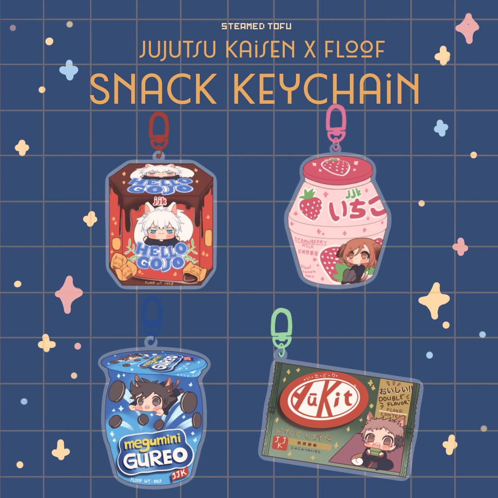 Jujutsu Kaisen x Floof: Snack Keychain -  Jujutsu Kaisen Fanmerch