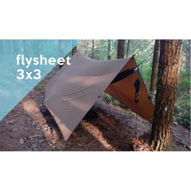 Flysheet Tenda Camping - bivak atau tenda darurat - ukuran 3 x 3