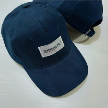 Topi Distro Thanksomnia - Topi Pria - Topi Baseball  Bahan Denim Import