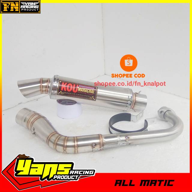 Knalpot Vario KOU / Knalpot Beat KOU stainles full system
