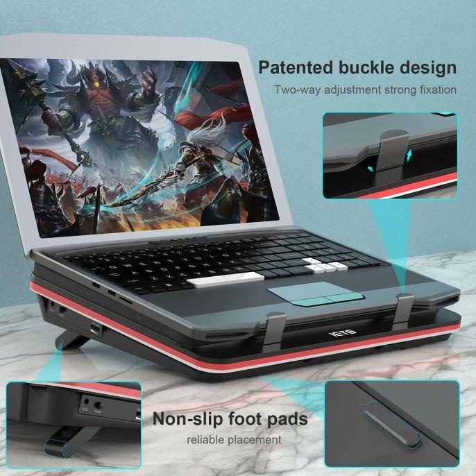IETS GT500 KUAT TURBO-KIPAS RGB LAPTOP COOLING PAD D5646FGDF