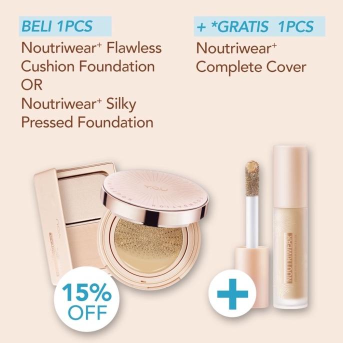 Sale You Noutriwear Flawless Cushion Foundation Two Way Cake Bedak Padat - Paling Dicari