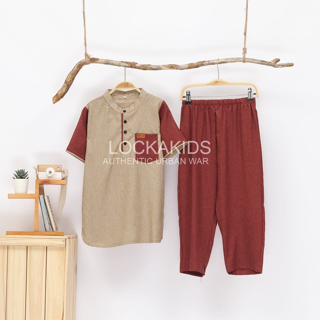 Setelan koko anak laki laki 5-12 thn katun madinah/baju koko anak laki laki turki/pakaian muslim anak