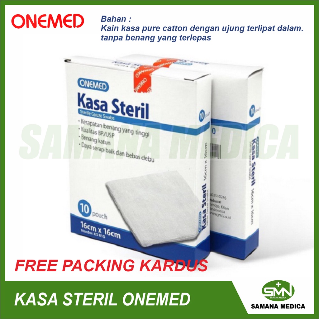 Kasa Steril ONEMED Ukuran 16 x 16 cm Gauze Swab Steril Sterilisasi dengan EO gas