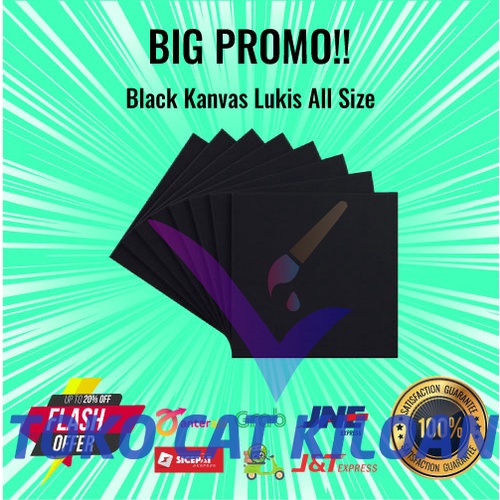 

Kanvas Lukis SIZE TERMURAH - BLACK CANVAS UNIVERSAL STRETCHED PRIMED COTTON CANVAS