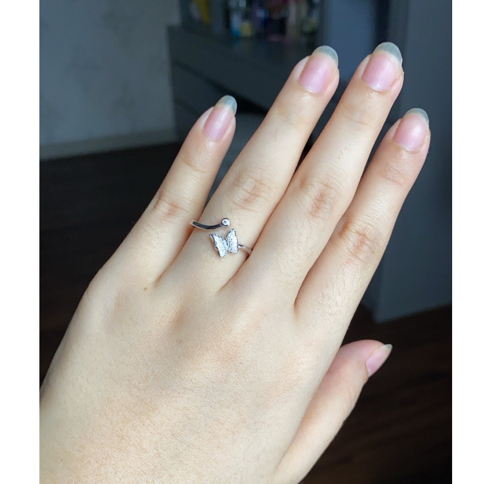 Cincin Perak Wanita Pria Couple Asli S 925 Lapis Rhodium Cocok Kawin Nikah tunangan hadiah RS046