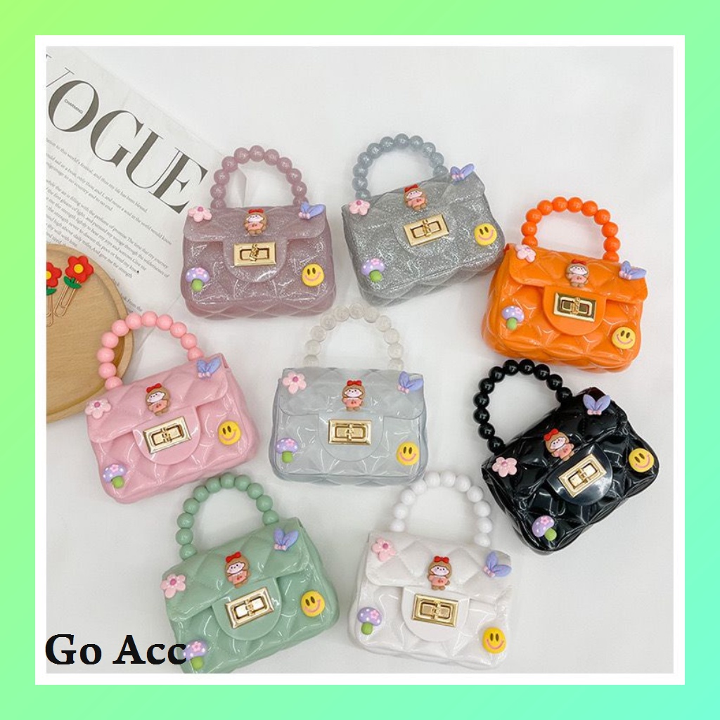 Tas silikon anak warna cantik selempang bahu FT36