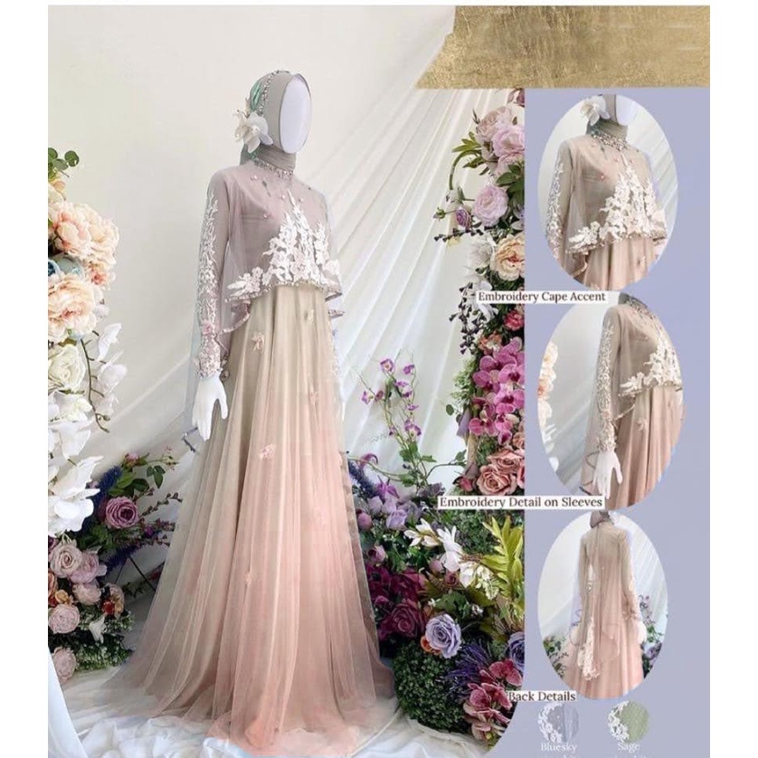 Maxy Dress Terbaru 2021 DRESS ANNUR Baju muslim pesta gamis pesta mewah bahan velvet  tanpa pasmina