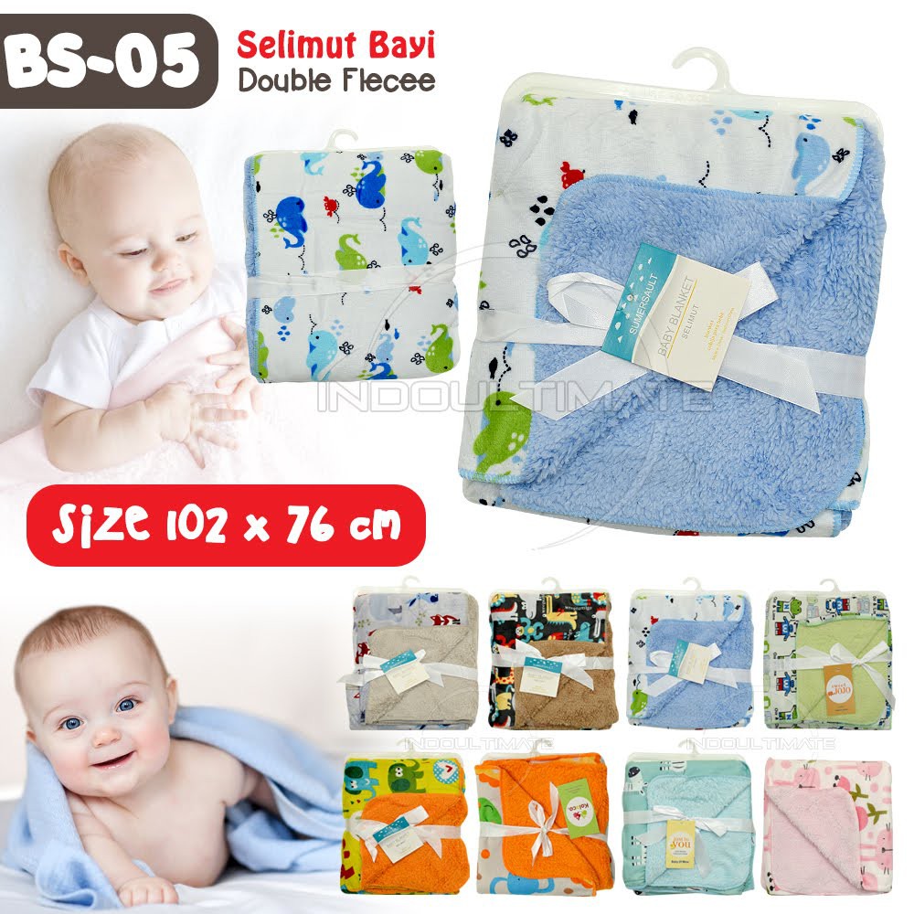 Selimut Bayi double fleece bulu Halus Tebal Selimut Alas ...