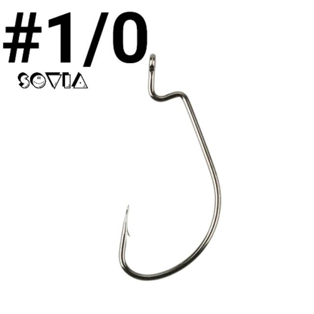 Mata pancing cacing / mata kail worm hook bait high carbon steel no. 1/0