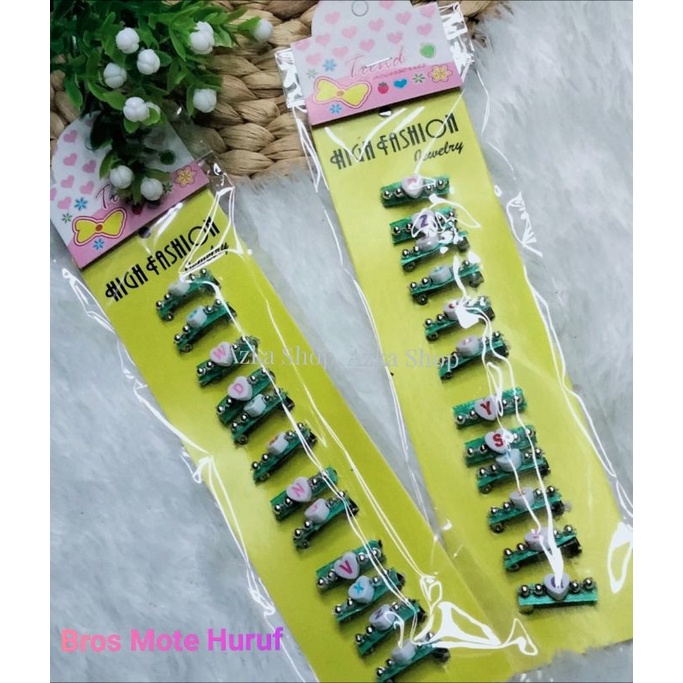 (12 pcs / satu lusin) bros / Aksesoris Hijab / Bros Anak / Brooch / Bros Lucu Anak / Bros Dagu / Bro