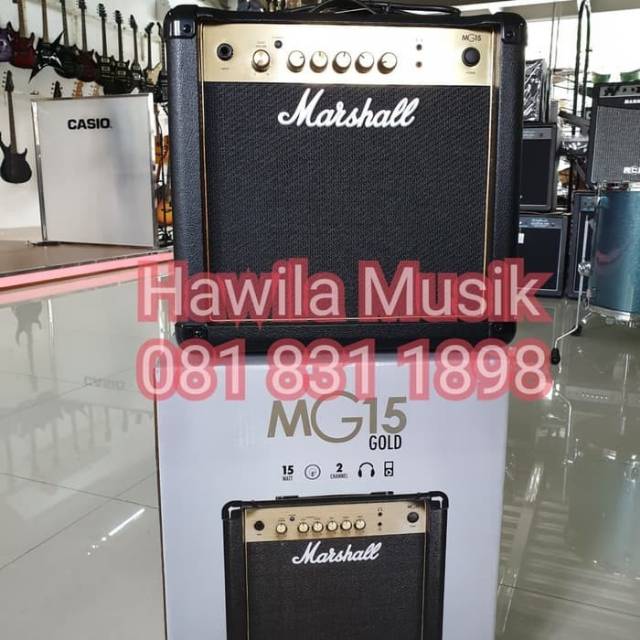 Amplifier Marshall MG15 Gold , Marshall MG15 FX , Marshall MG15 R Ampli Gitar Marshall Original Bergaransi