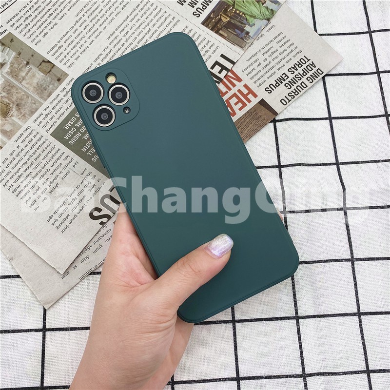 New Luxury Original Square Liquid Silicone Soft Case for IPhone 11 Pro X XR XS Max  SE2020 12 Color Phone Cover