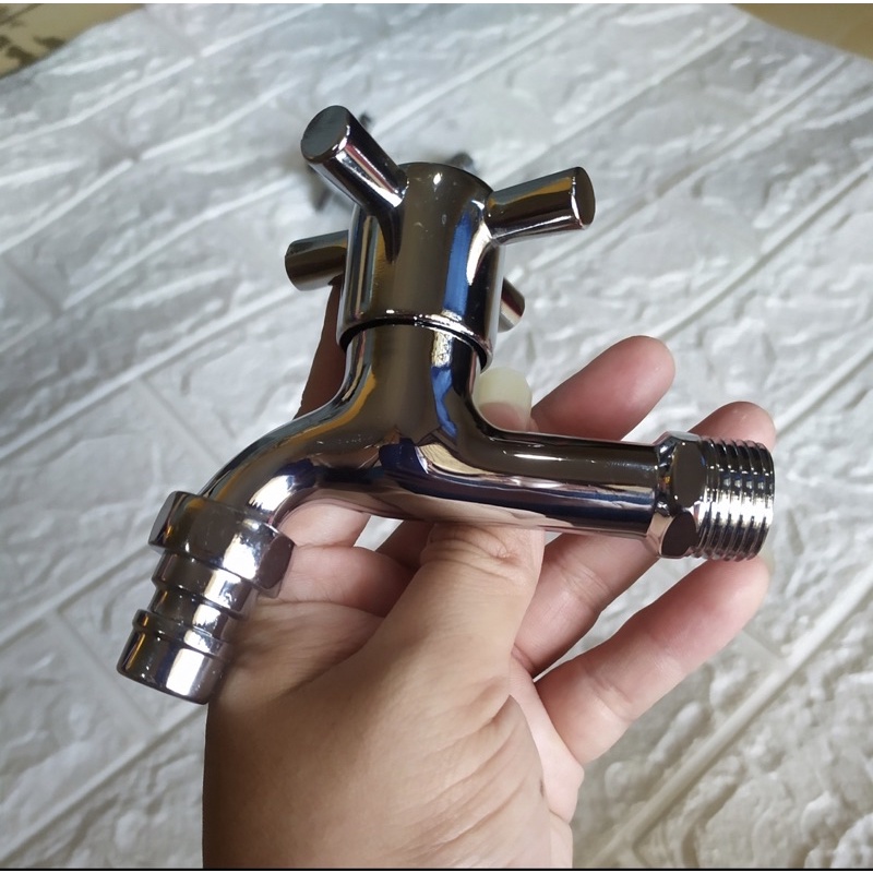 Kran air taman model baling-baling chrome