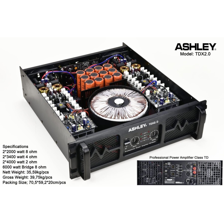 power ampli amplifier ashley tdx 2.0 tdx2.0 class td original