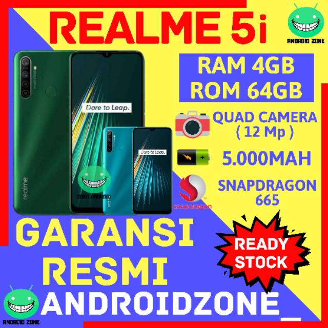 REALME 5i RAM 4GB INTERNAL 64GB GARANSI RESMI HP REALMI