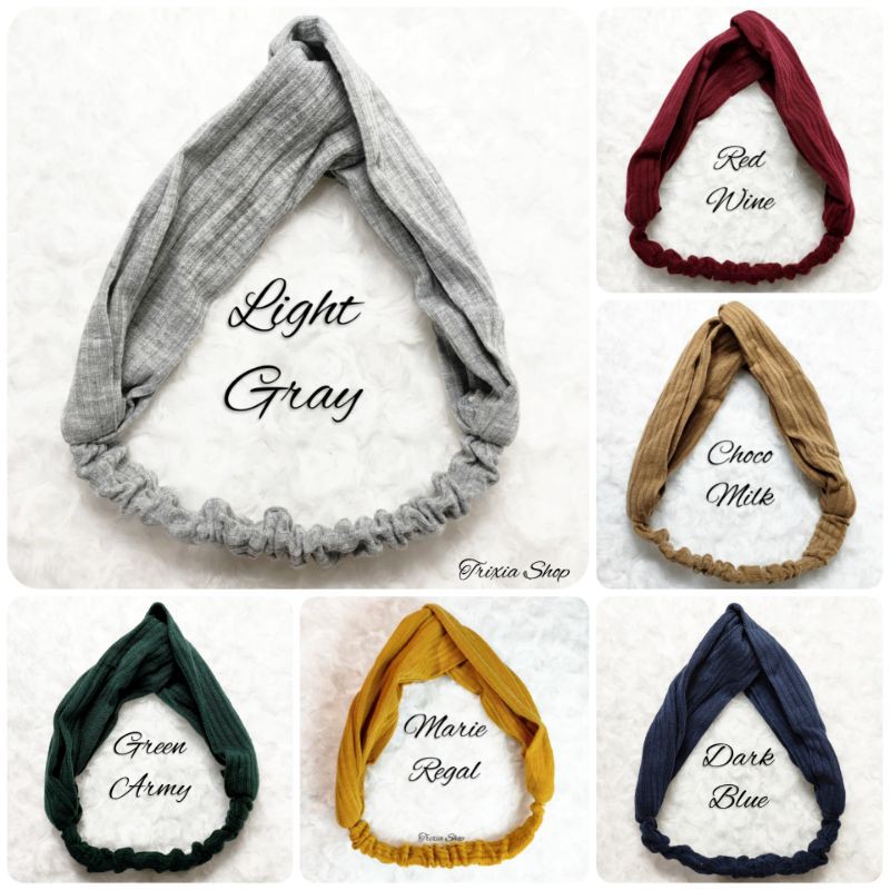 [Trixia] Bandana / Bando Kain Polos Motif
