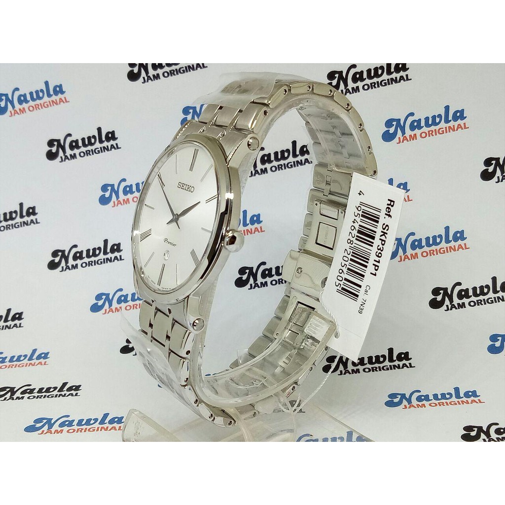 Seiko Premier SKP391P1 Quartz White Dial - Jam Tangan Pria SKP391