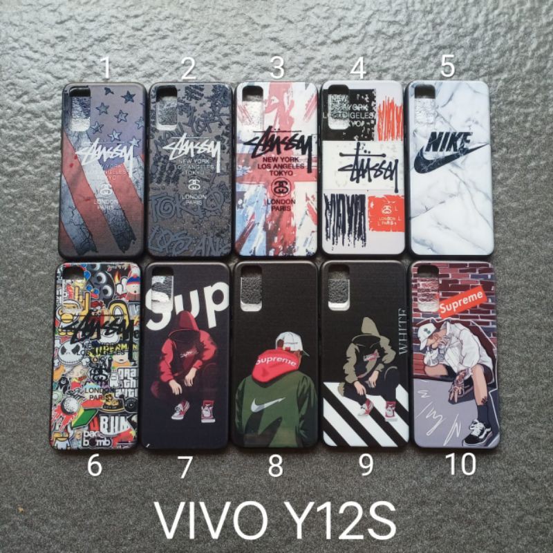 soft case Vivo Y12S gambar motif karakter cowok softcase softshell silikon cover